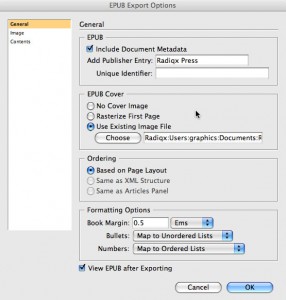 ePub Export General