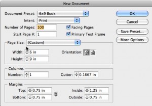 Document Setup Dialog in InDesign CS6